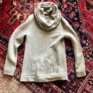 J. Crew Green Cowl Neck Sweatshirt